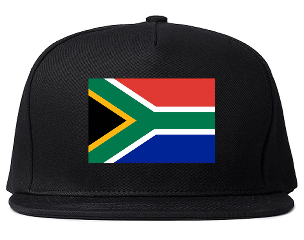 South Africa Flag Country Printed Snapback Hat Cap Black