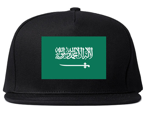 Saudi Arabia Flag Country Printed Snapback Hat Cap Black