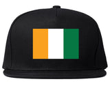 Cote D'ivoire Flag Country Printed Snapback Hat Cap Black
