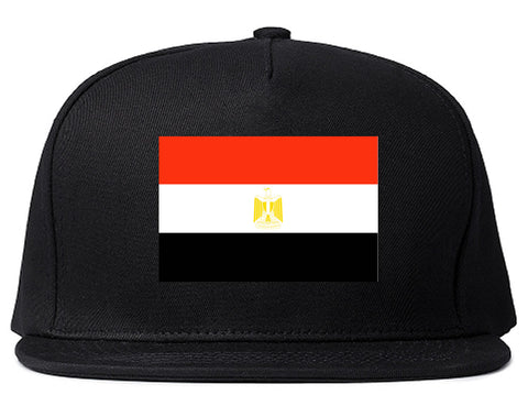 Egypt Flag Country Printed Snapback Hat Cap Black