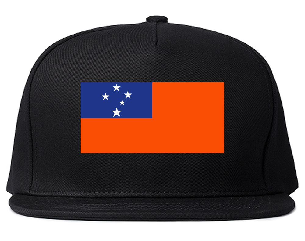 Samoa Flag Country Printed Snapback Hat Cap Black