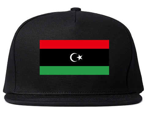 Libya Flag Country Printed Snapback Hat Cap Black