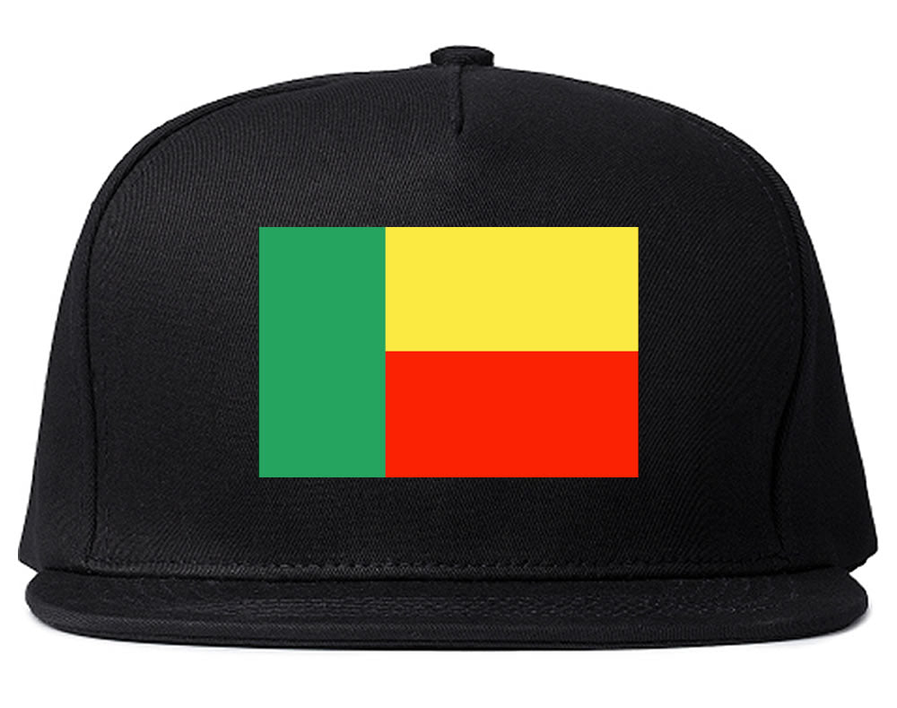 Benin Flag Country Printed Snapback Hat Cap Black