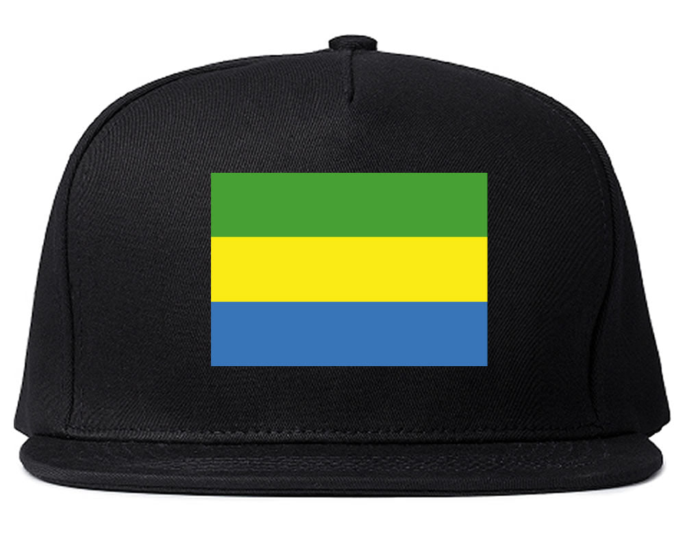 Gabon Flag Country Printed Snapback Hat Cap Black