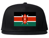 Kenya Flag Country Printed Snapback Hat Cap Black