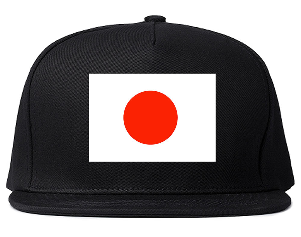 Japan Flag Country Printed Snapback Hat Cap Black