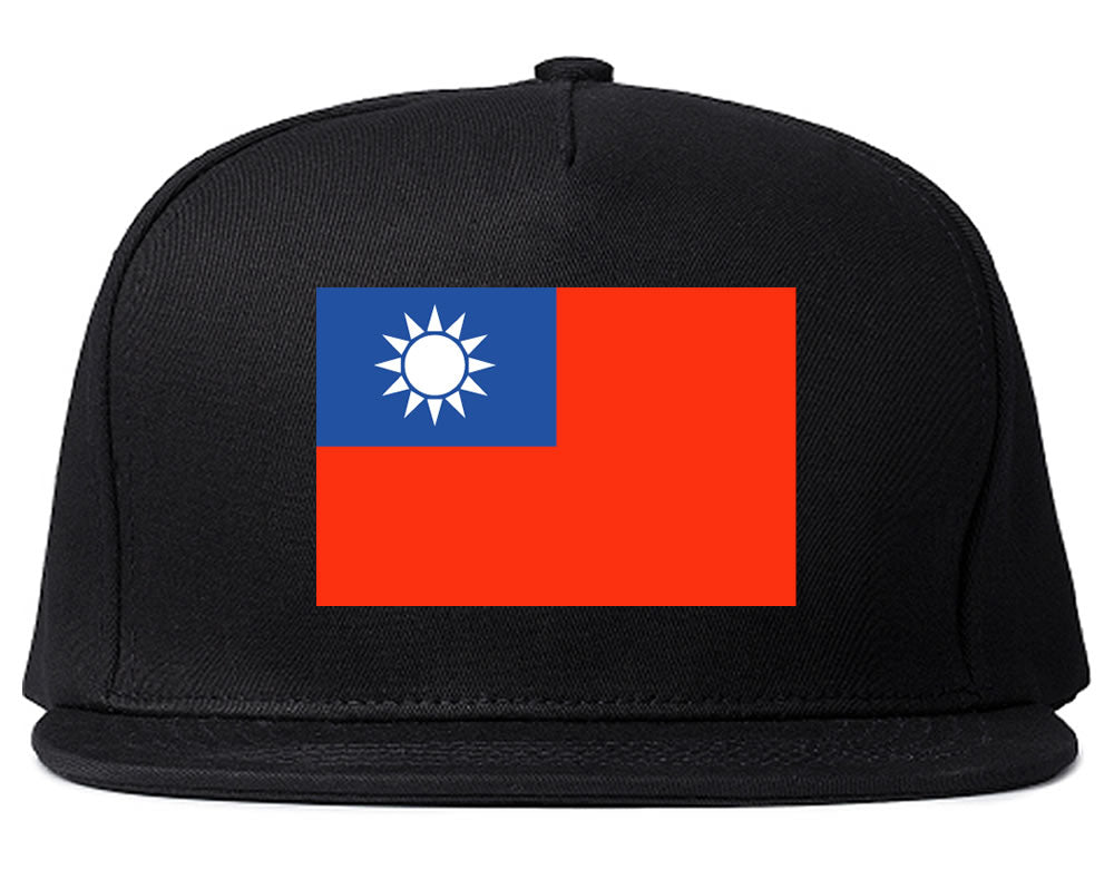 Taiwan Flag Country Printed Snapback Hat Cap Black