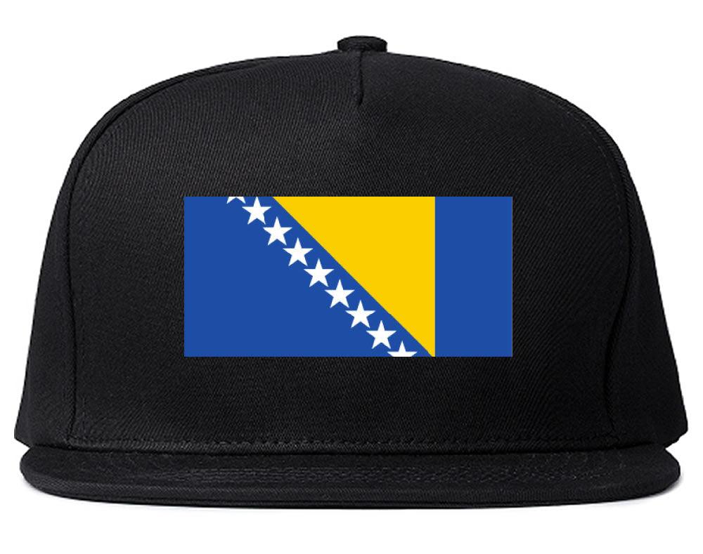 Bosnia Flag Country Printed Snapback Hat Cap Black