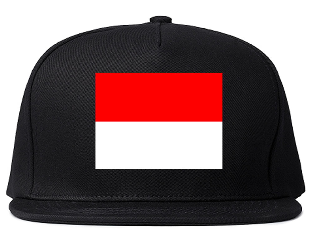 Monaco Flag Country Printed Snapback Hat Cap Black