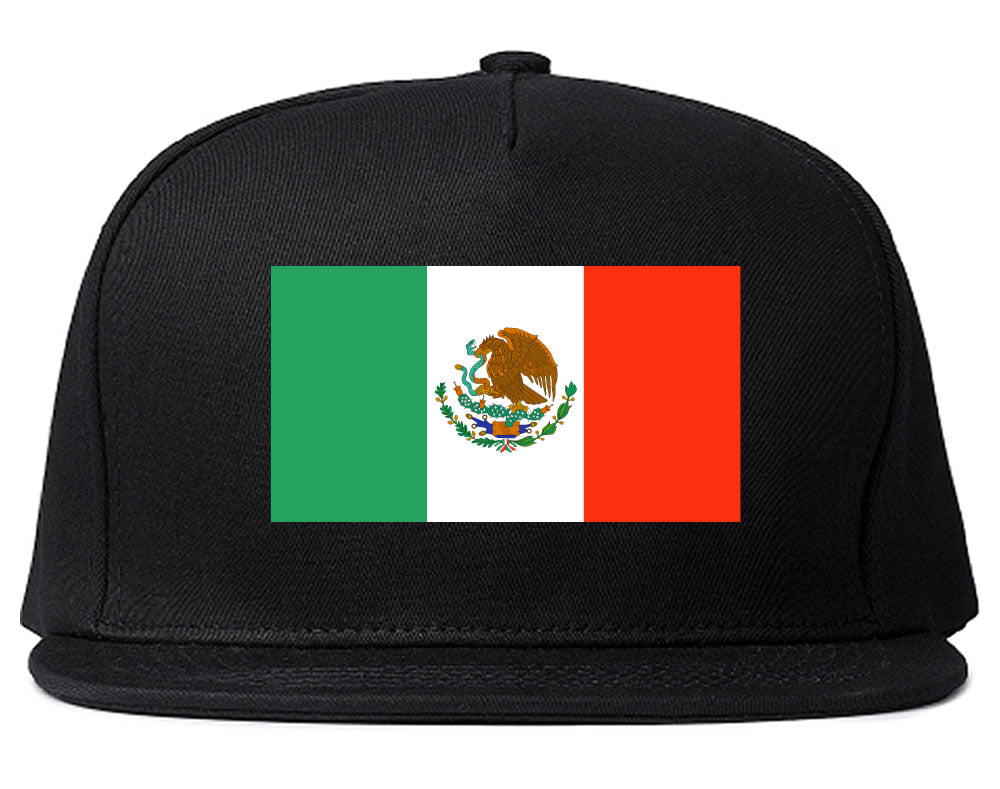 Mexico Flag Country Printed Snapback Hat Cap Black