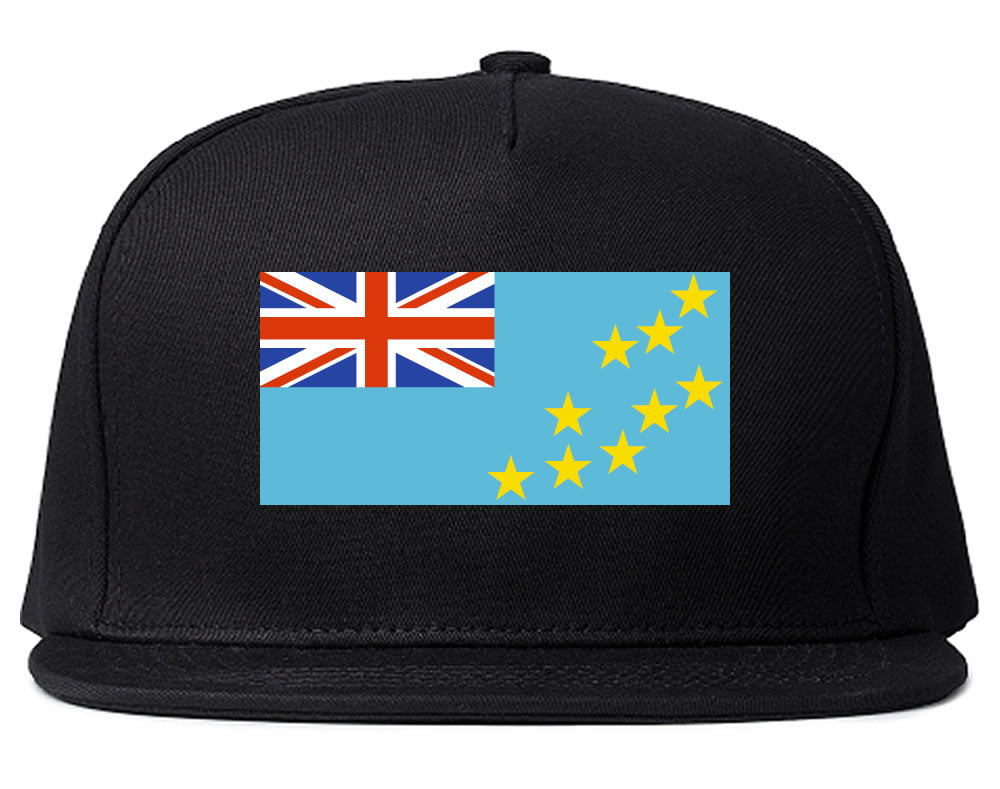 Tuvalu Flag Country Printed Snapback Hat Cap Black