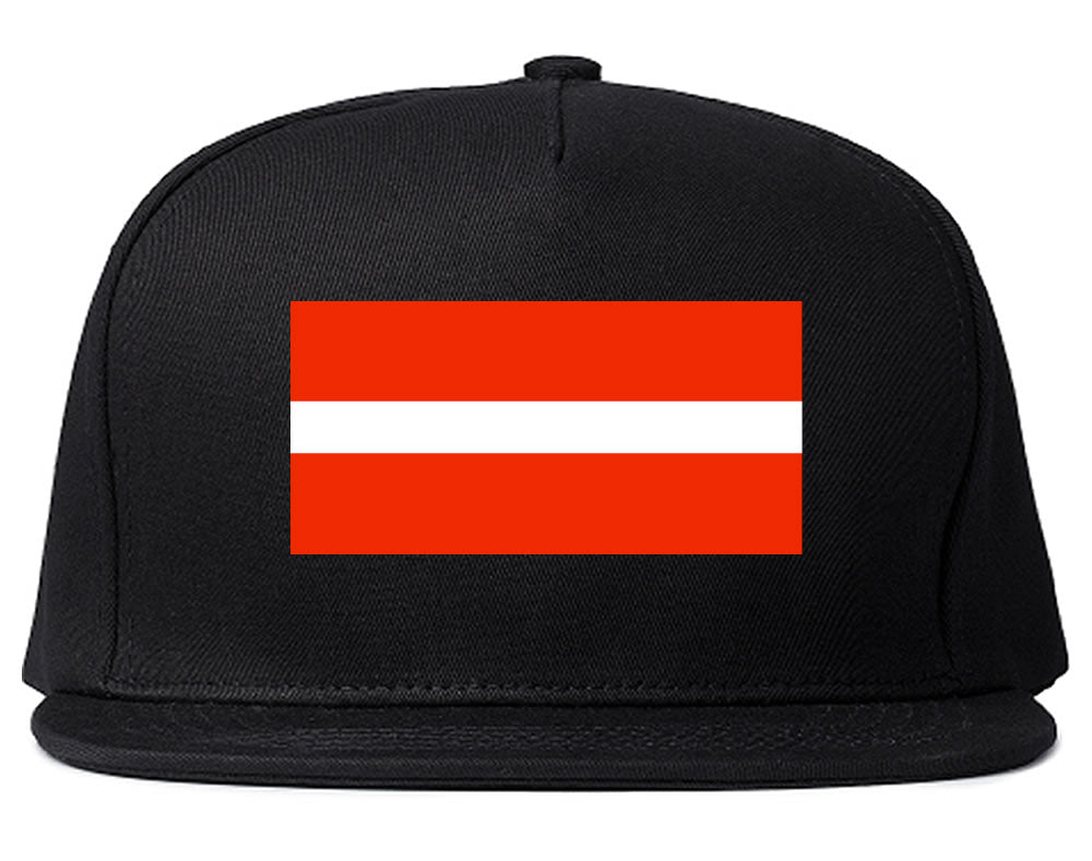 Latvia Flag Country Printed Snapback Hat Cap Black