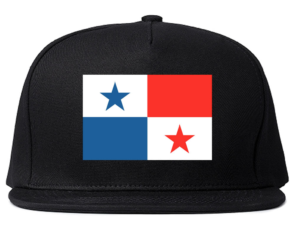 Panama Flag Country Printed Snapback Hat Cap Black