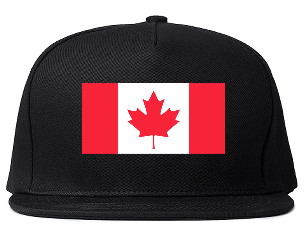 Canada Flag Country Printed Snapback Hat Cap Black