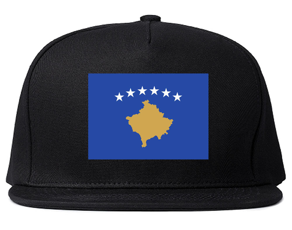 Kosovo Flag Country Printed Snapback Hat Cap Black