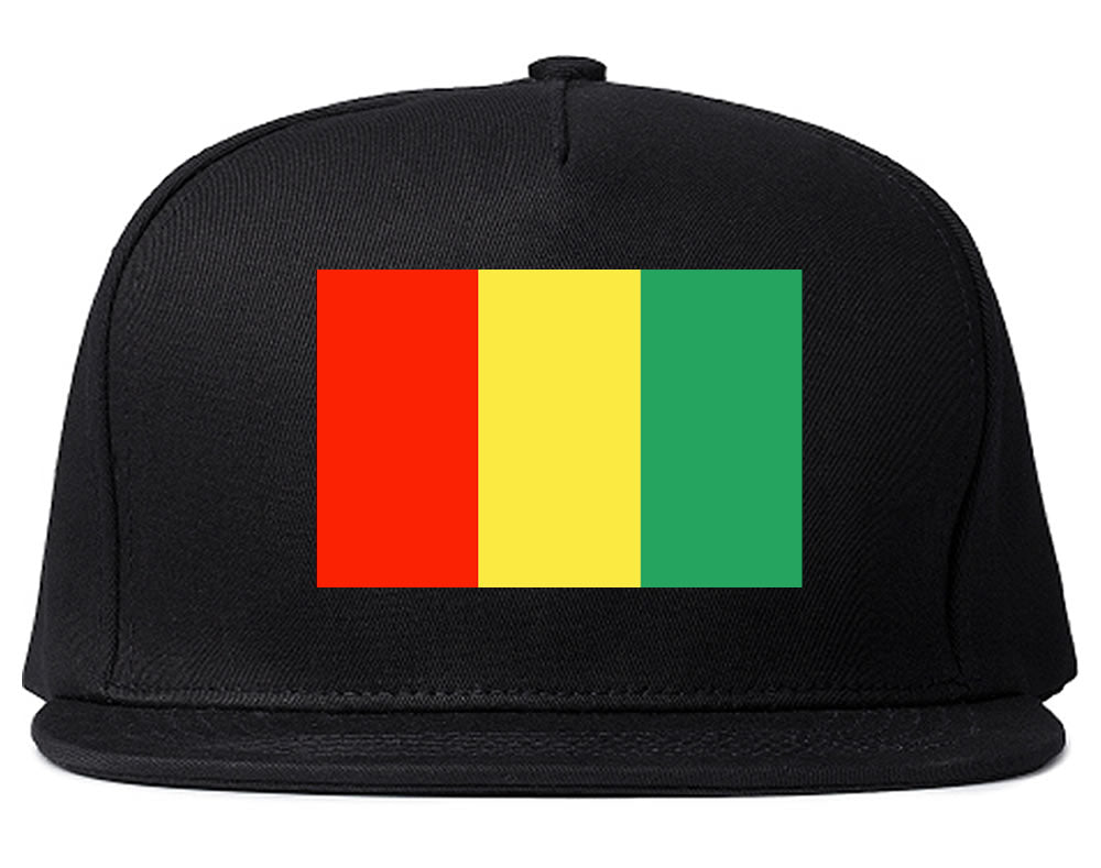 Guinea Flag Country Printed Snapback Hat Cap Black