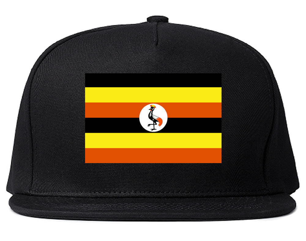 Uganda Flag Country Printed Snapback Hat Cap Black