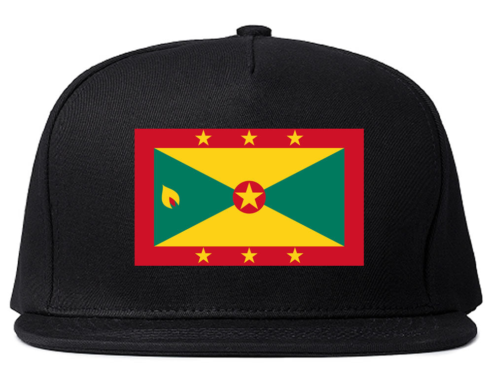 Grenada Flag Country Printed Snapback Hat Cap Black