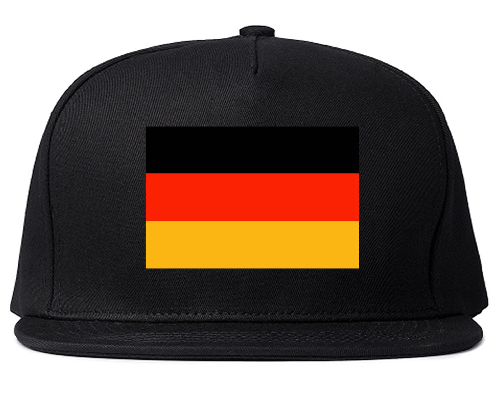 Germany Flag Country Printed Snapback Hat Cap Black