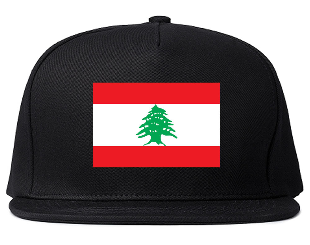 Lebanon Flag Country Printed Snapback Hat Cap Black