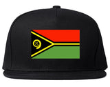 Vanuatu Flag Country Printed Snapback Hat Cap Black