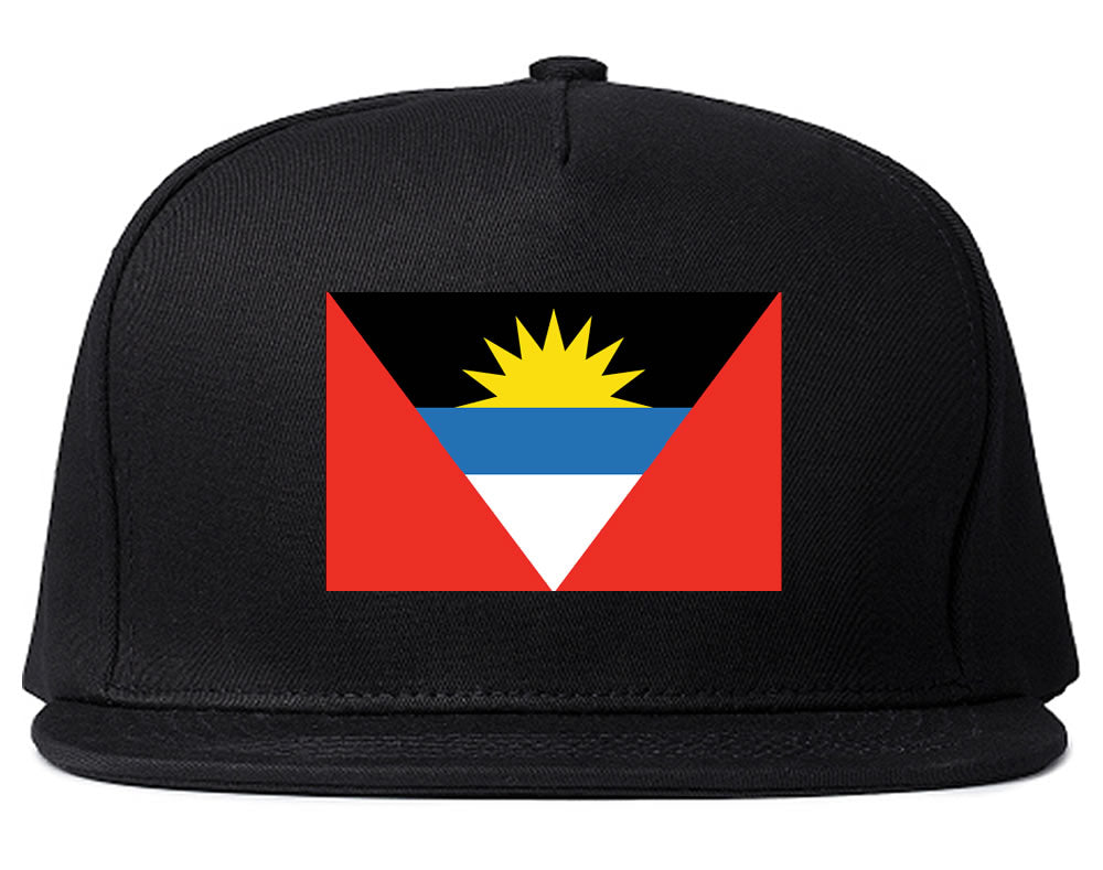 Antigua Flag Country Printed Snapback Hat Cap Black