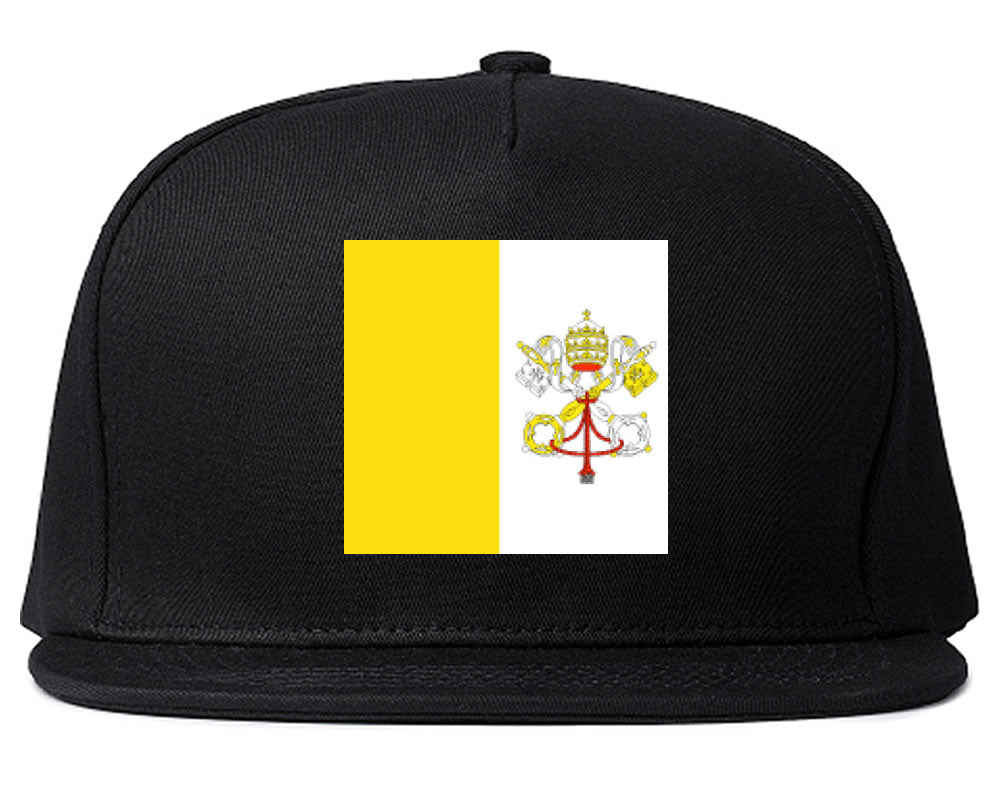 Vatican Flag Country Printed Snapback Hat Cap Black