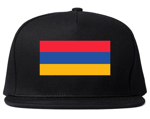 Armenia Flag Country Printed Snapback Hat Cap Black