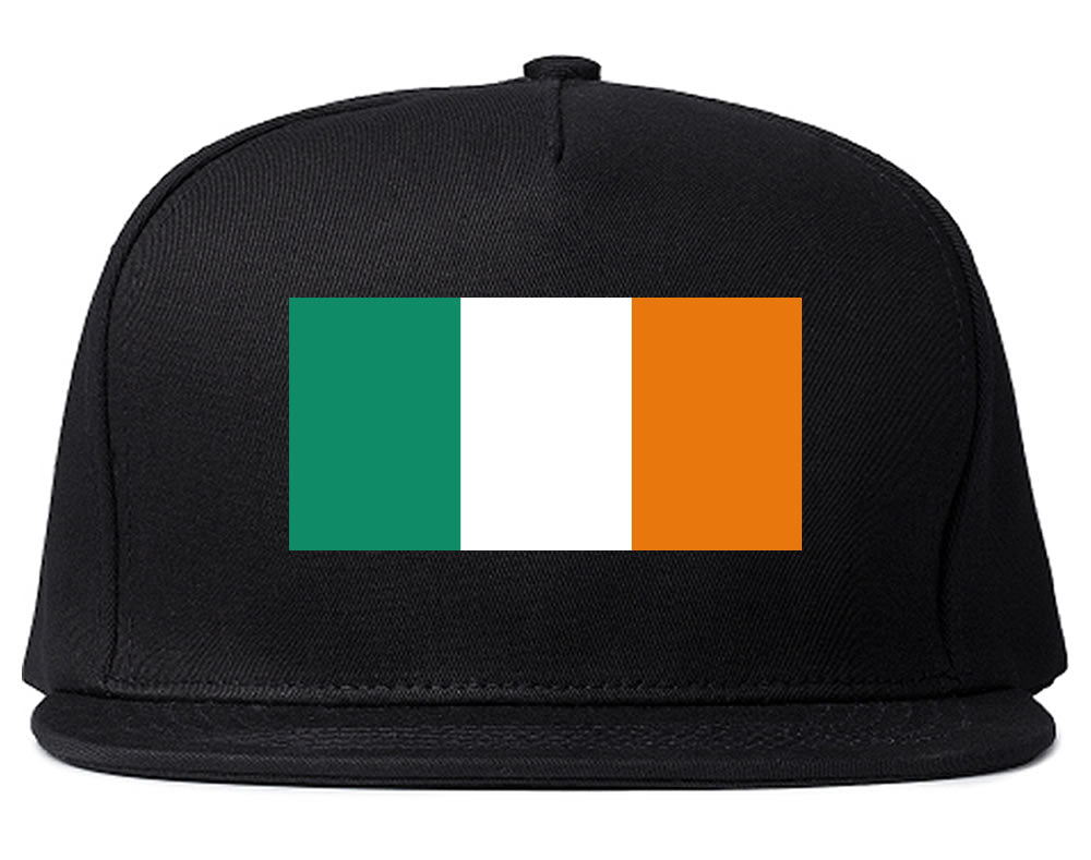 Ireland Flag Country Printed Snapback Hat Cap Black