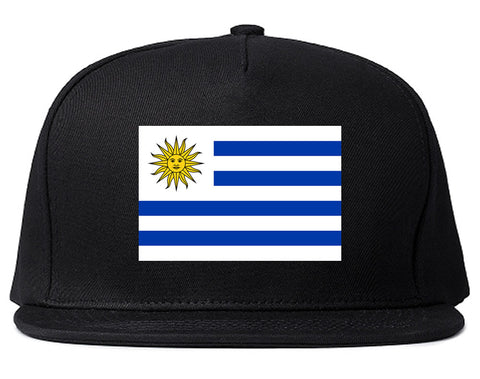 Uruguay Flag Country Printed Snapback Hat Cap Black