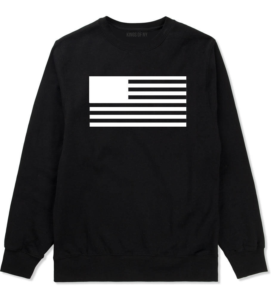 Kings Of NY American Flag Goth Style Crewneck Sweatshirt in Black