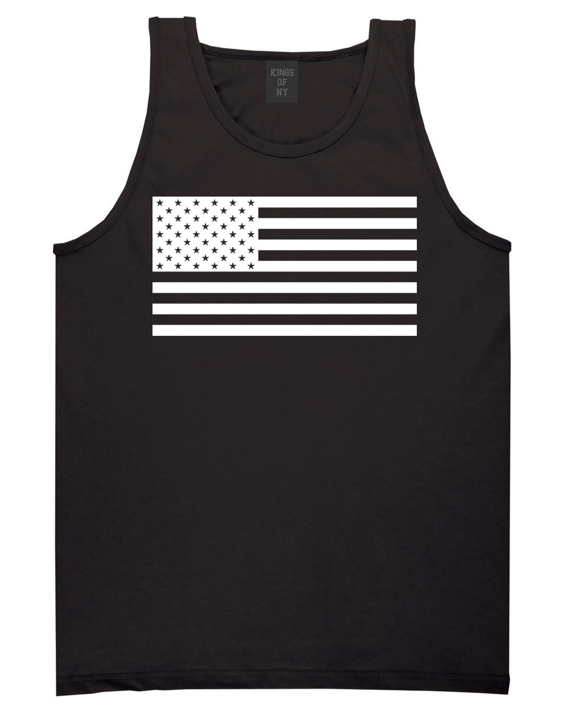Kings Of NY American Flag Goth Style Tank Top in Black