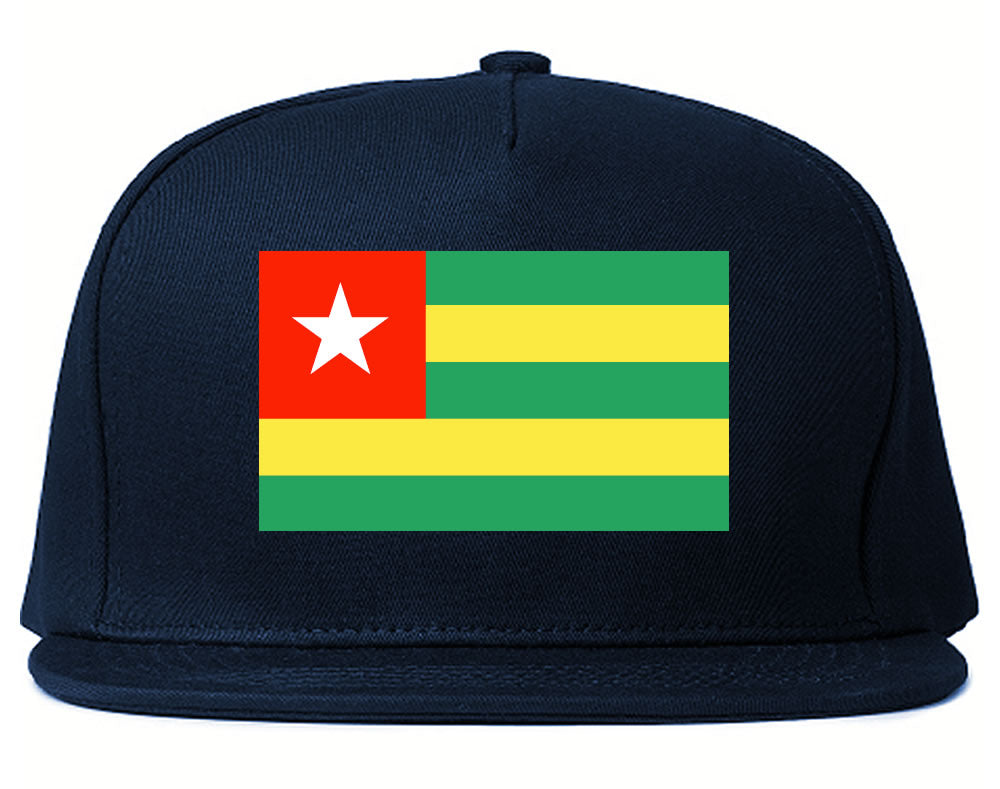 Togo Flag Country Printed Snapback Hat Cap Navy Blue
