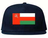 Oman Flag Country Printed Snapback Hat Cap Navy Blue