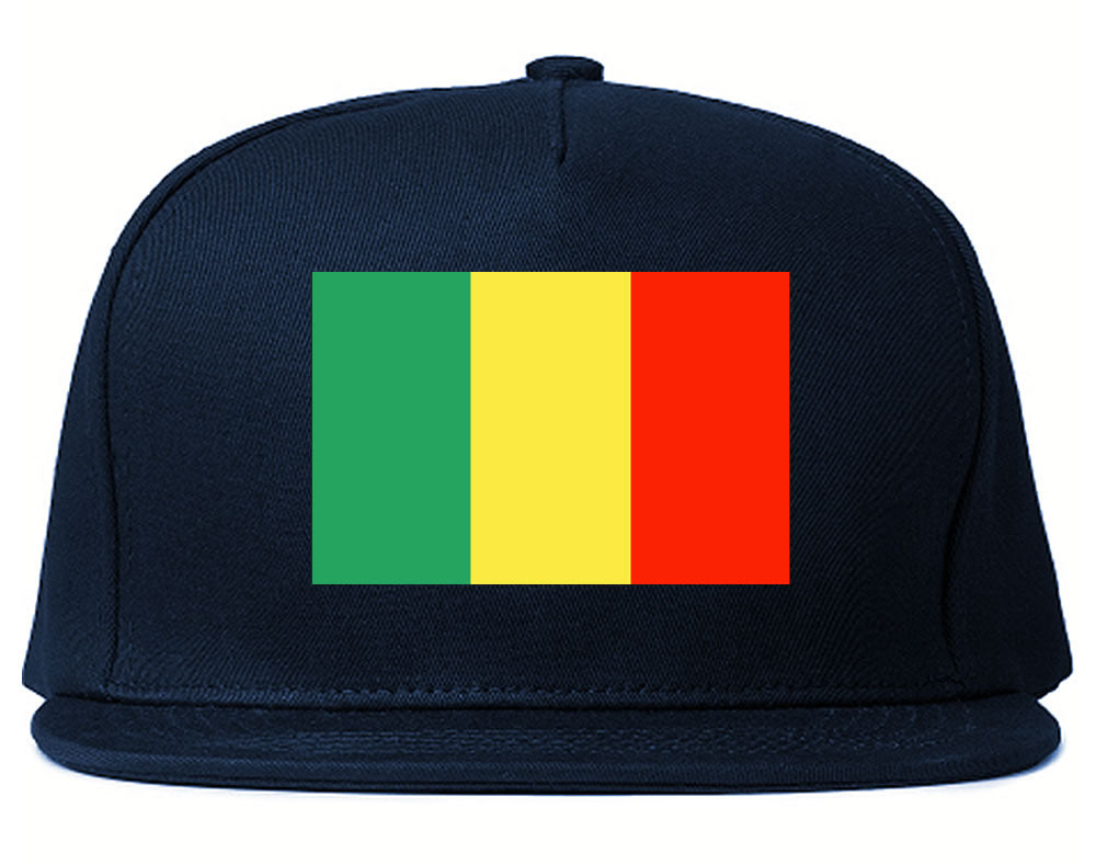 Mali Flag Country Printed Snapback Hat Cap Navy Blue