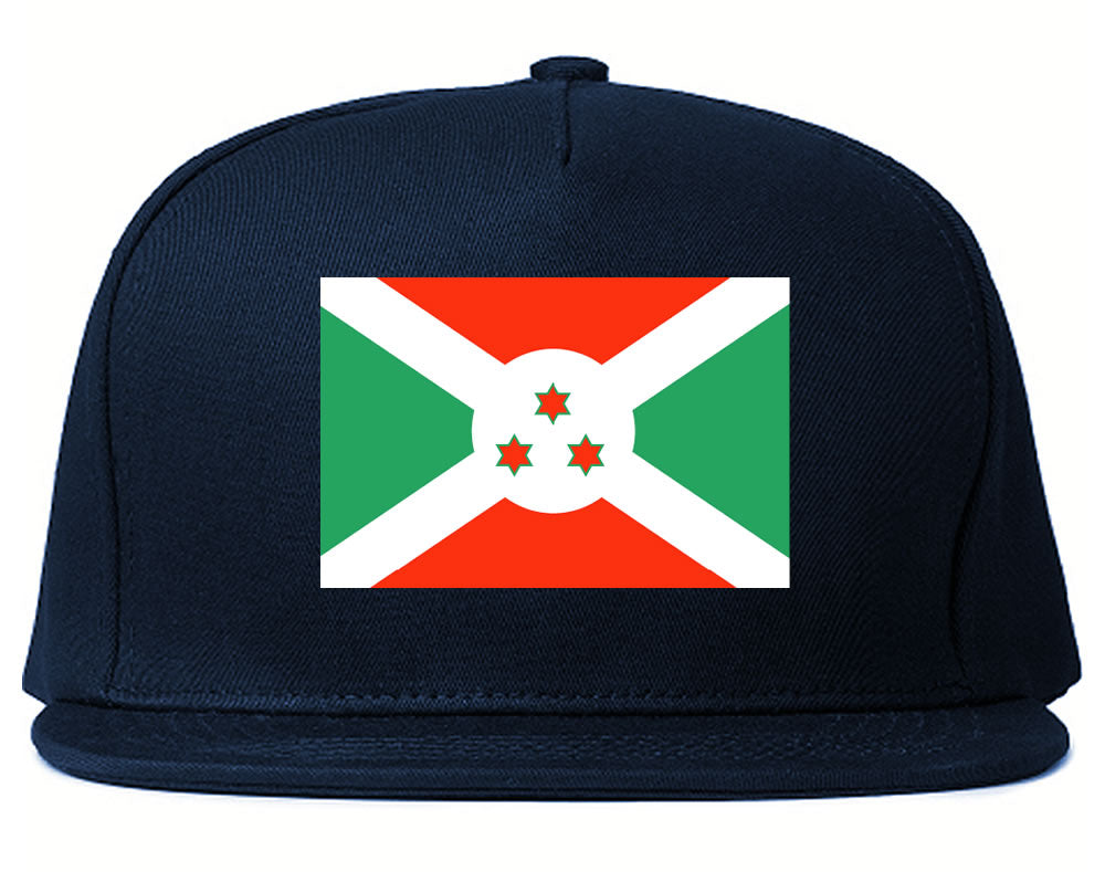 Burundi Flag Country Printed Snapback Hat Cap Navy Blue