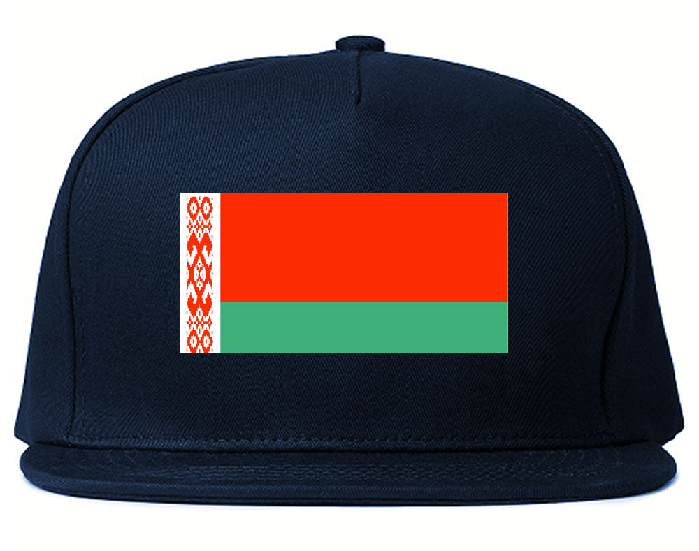 Belarus Flag Country Printed Snapback Hat Cap Navy Blue