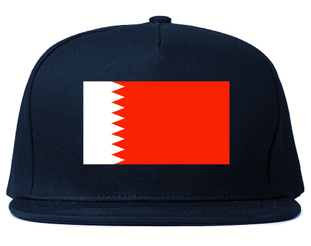 Bahrain Flag Country Printed Snapback Hat Cap Navy Blue