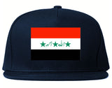 Iraq Flag Country Printed Snapback Hat Cap Navy Blue