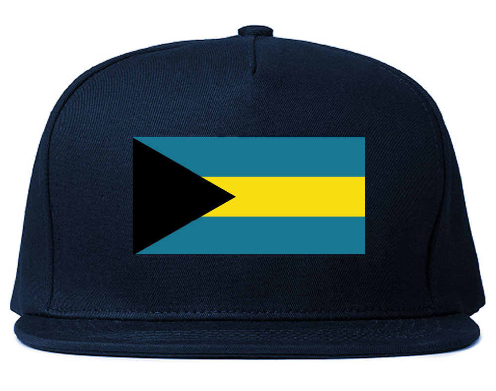 Bahamas Flag Country Printed Snapback Hat Cap Navy Blue