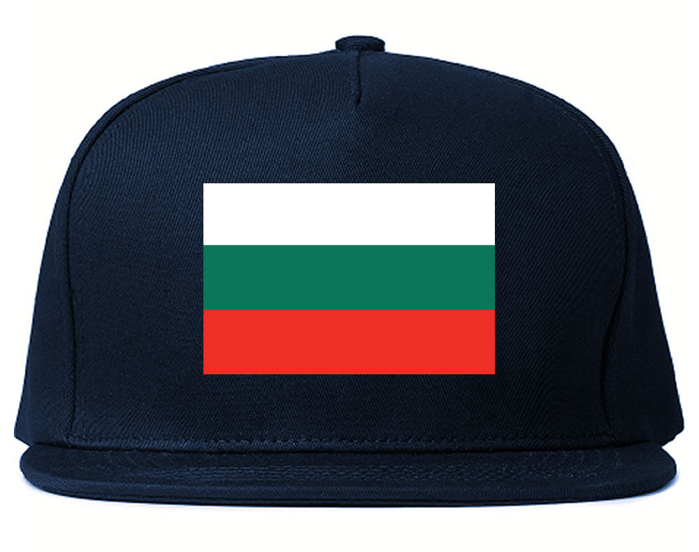 Bulgaria Flag Country Printed Snapback Hat Cap Navy Blue