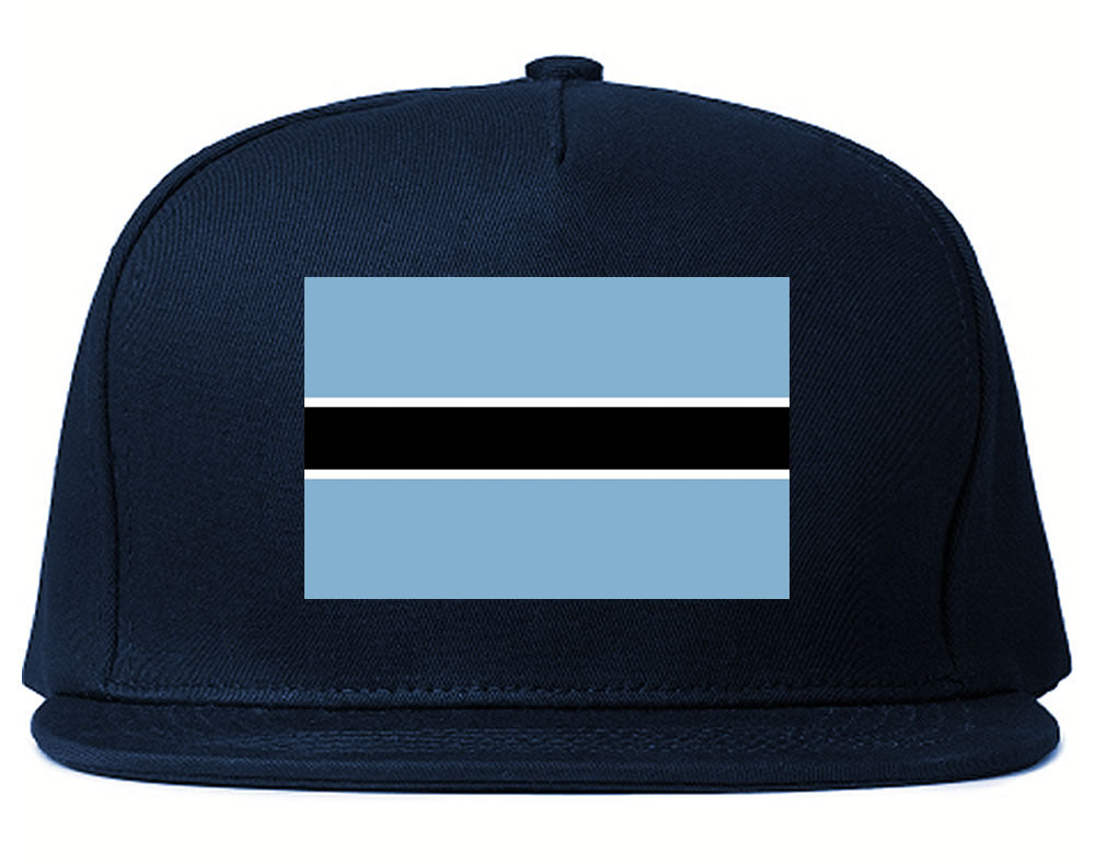 Botswana Flag Country Printed Snapback Hat Cap Navy Blue