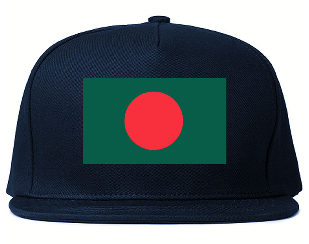 Bangladesh Flag Country Printed Snapback Hat Cap Navy Blue