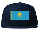 Kazakhstan Flag Country Printed Snapback Hat Cap Navy Blue
