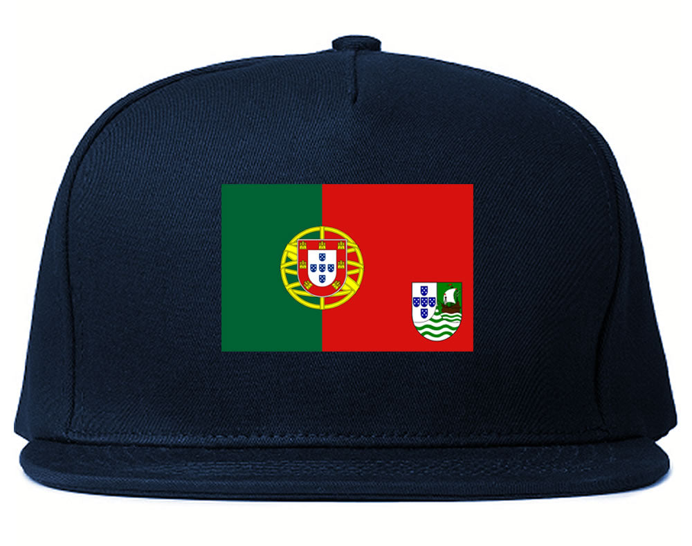 Cabo Verde Flag Country Printed Snapback Hat Cap Navy Blue