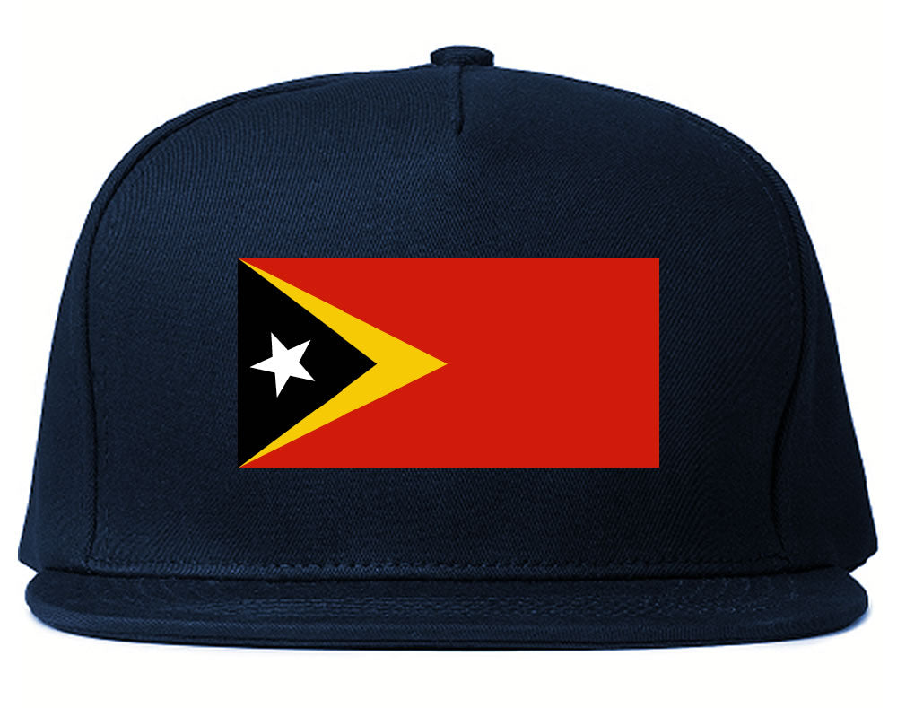 Timor-Leste Flag Country Printed Snapback Hat Cap Navy Blue