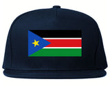 South Sudan Flag Country Printed Snapback Hat Cap Navy Blue