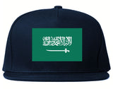 Saudi Arabia Flag Country Printed Snapback Hat Cap Navy Blue
