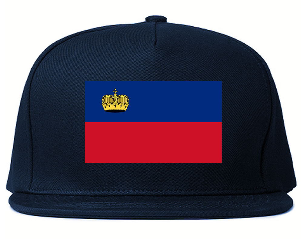 Liechtenstein Flag Country Printed Snapback Hat Cap Navy Blue