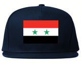 Syria Flag Country Printed Snapback Hat Cap Navy Blue